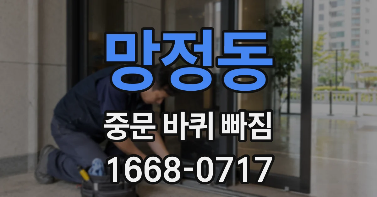 망정동 중문 바퀴 빠짐