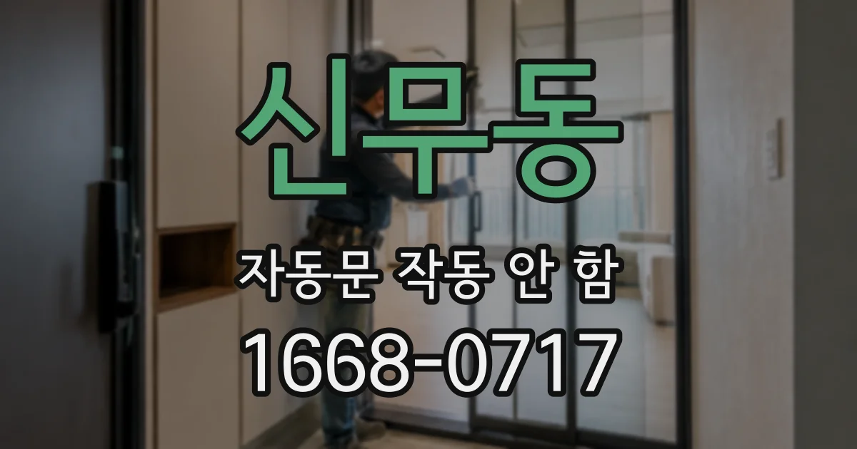 신무동 자동문 작동 안 함