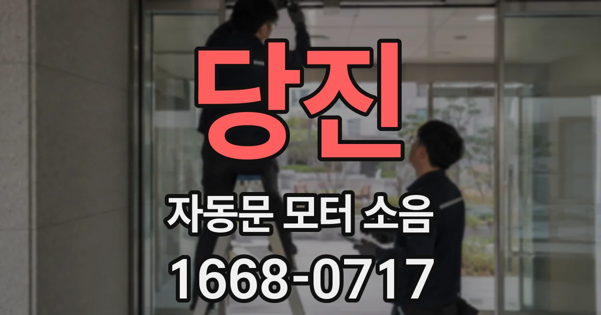 당진 자동문 모터 소음