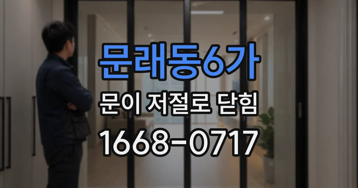 문래동6가 문이 저절로 닫힘