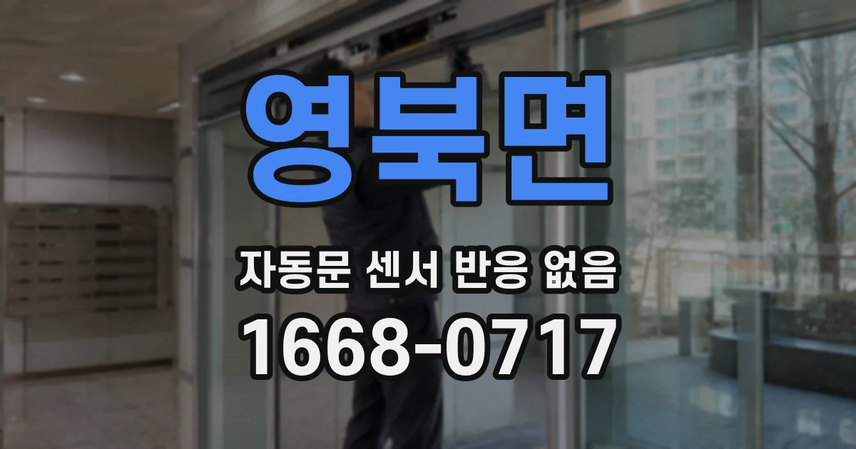 영북면 자동문 센서 반응 없음