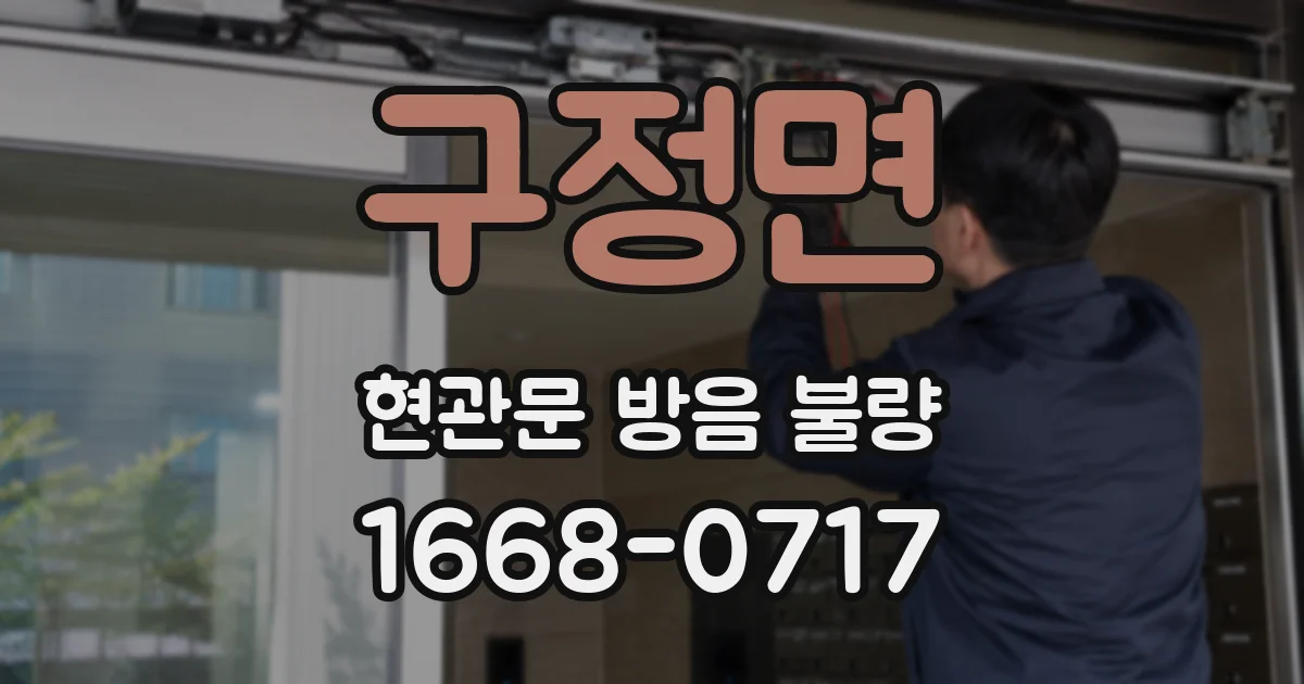 구정면 현관문 방음 불량