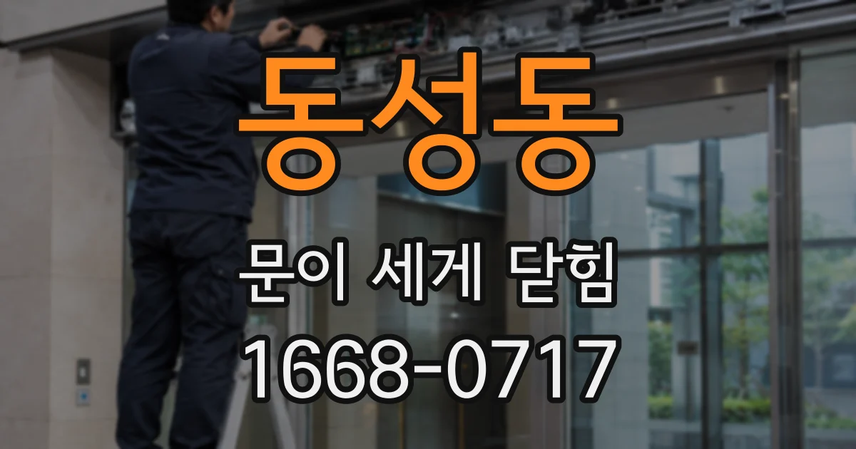 동성동 문이 세게 닫힘