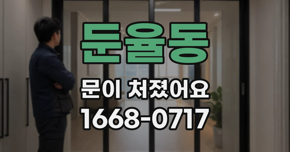 둔율동 문이 처졌어요
