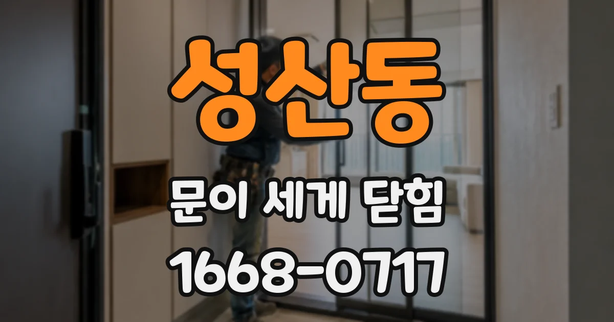성산동 문이 세게 닫힘