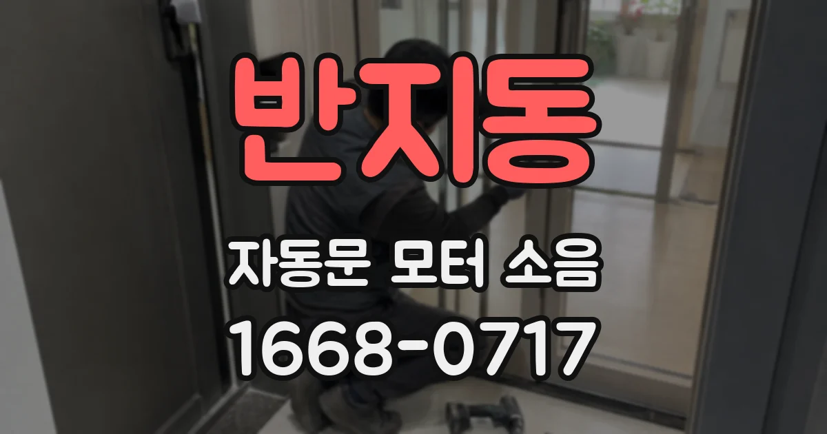 반지동 자동문 모터 소음