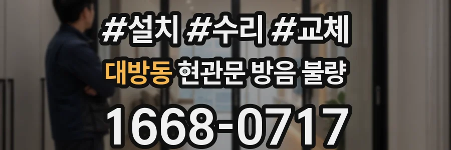 대방동 현관문 방음 불량