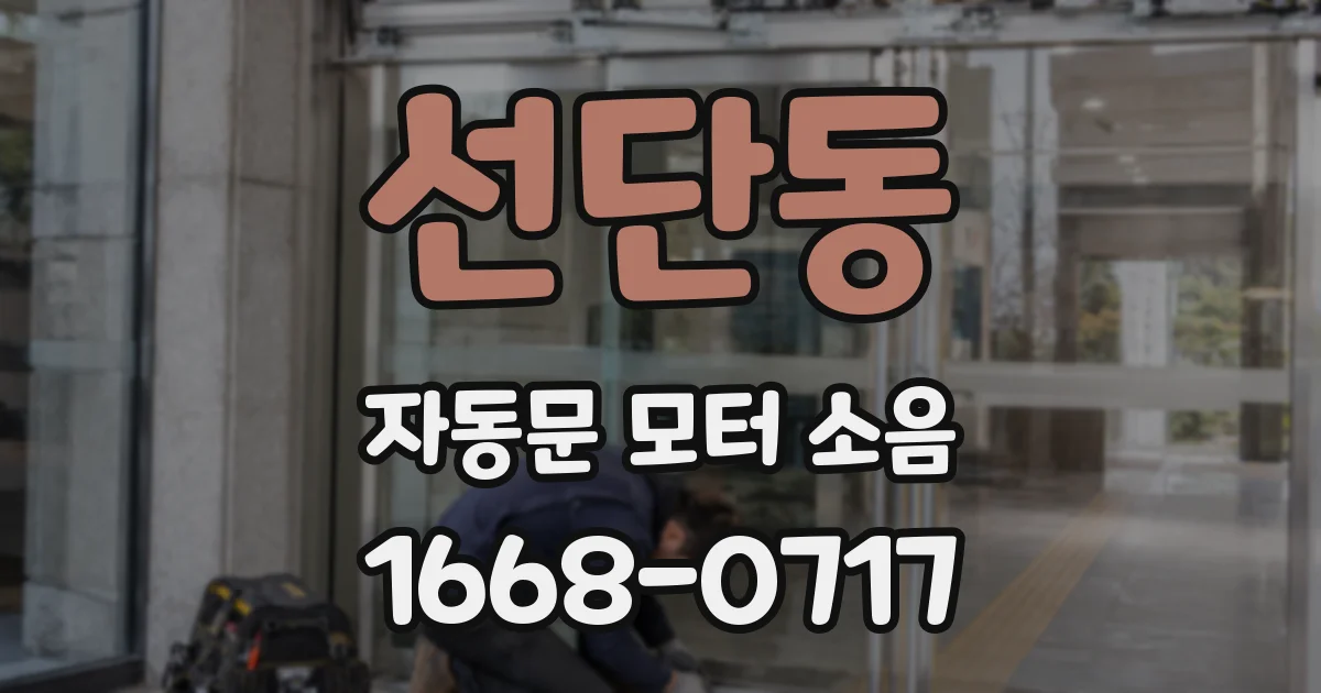 선단동 자동문 모터 소음