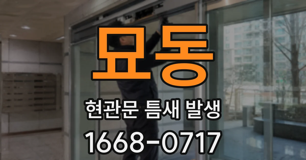 묘동 현관문 틈새 발생