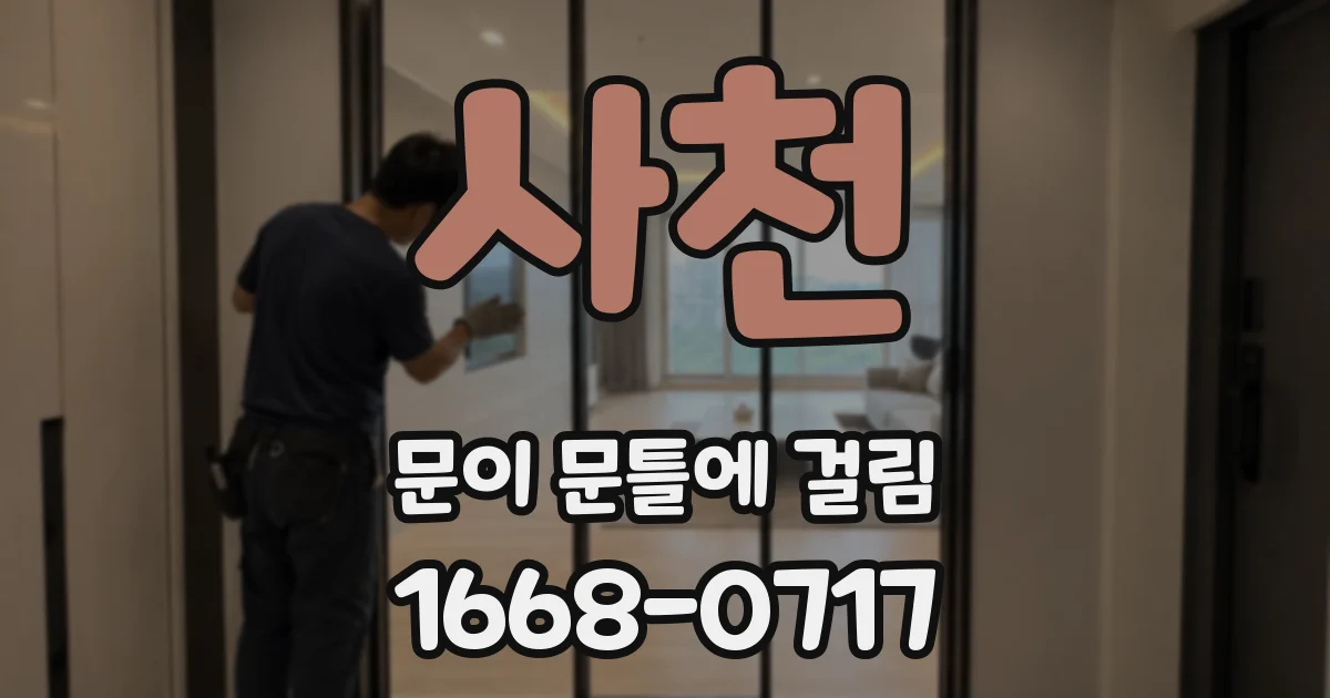 사천 문이 문틀에 걸림