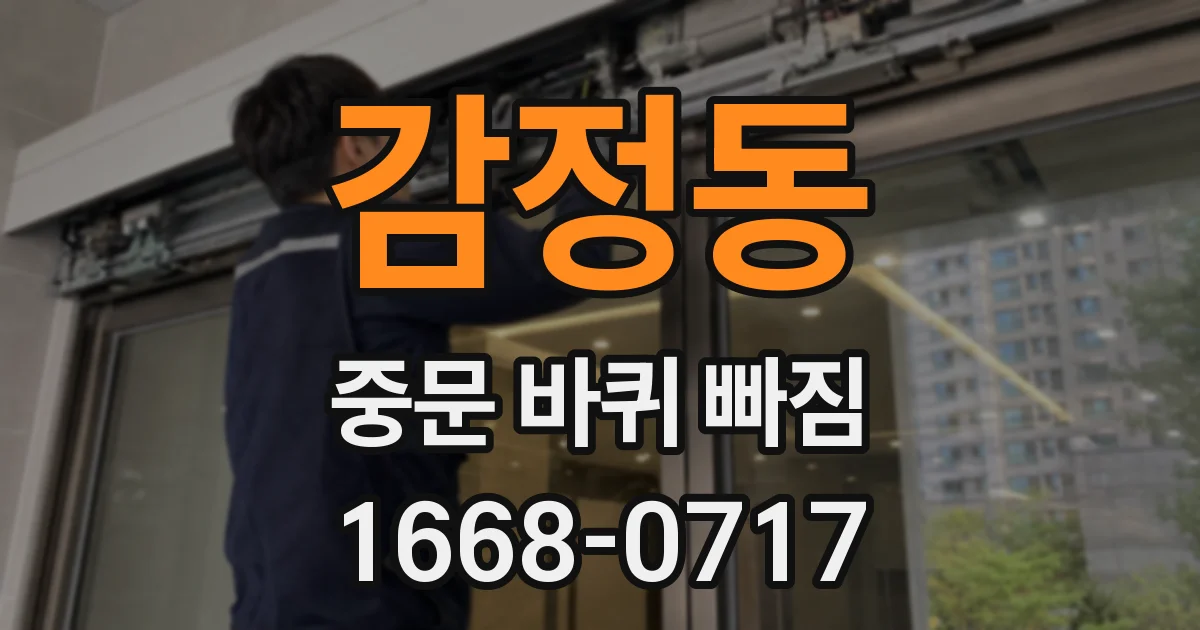 감정동 중문 바퀴 빠짐