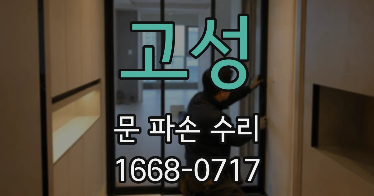 고성 문 파손 수리