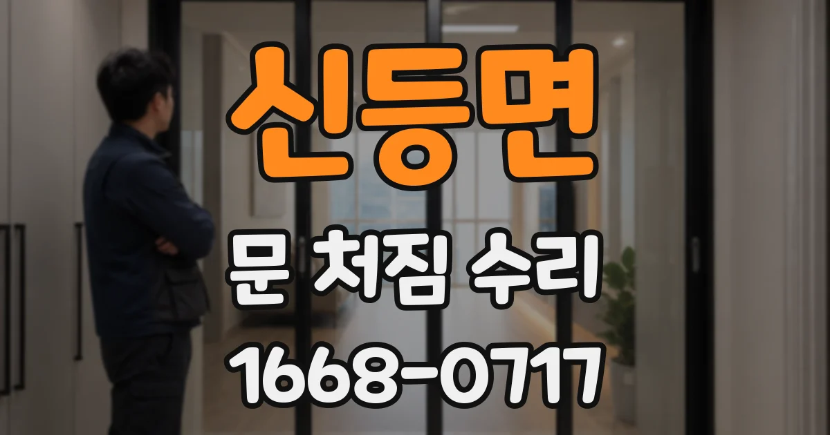 신등면 문 처짐 수리