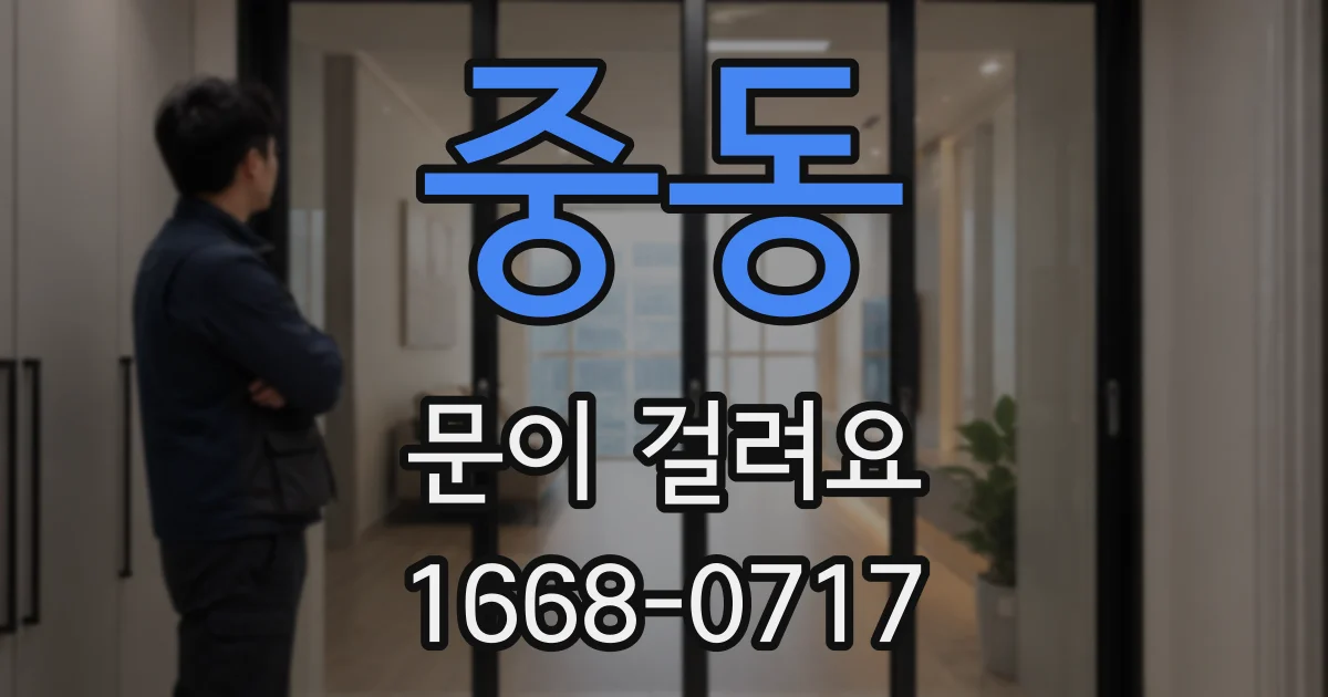 중동 문이 걸려요