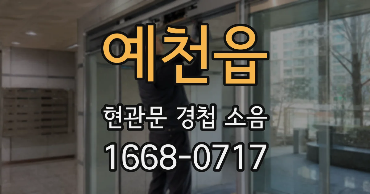 예천읍 현관문 경첩 소음