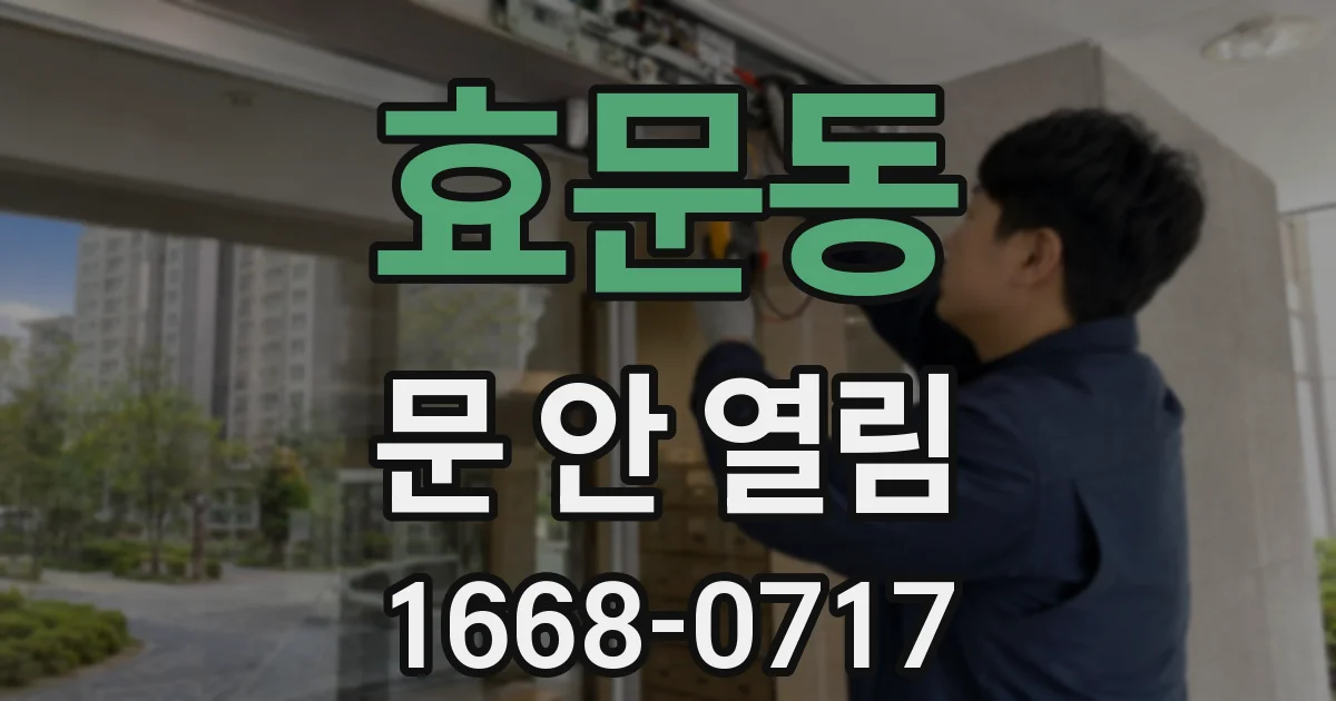 효문동 문 안 열림