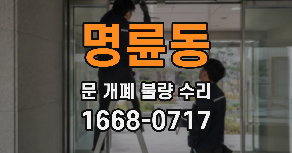 명륜동 문 개폐 불량 수리