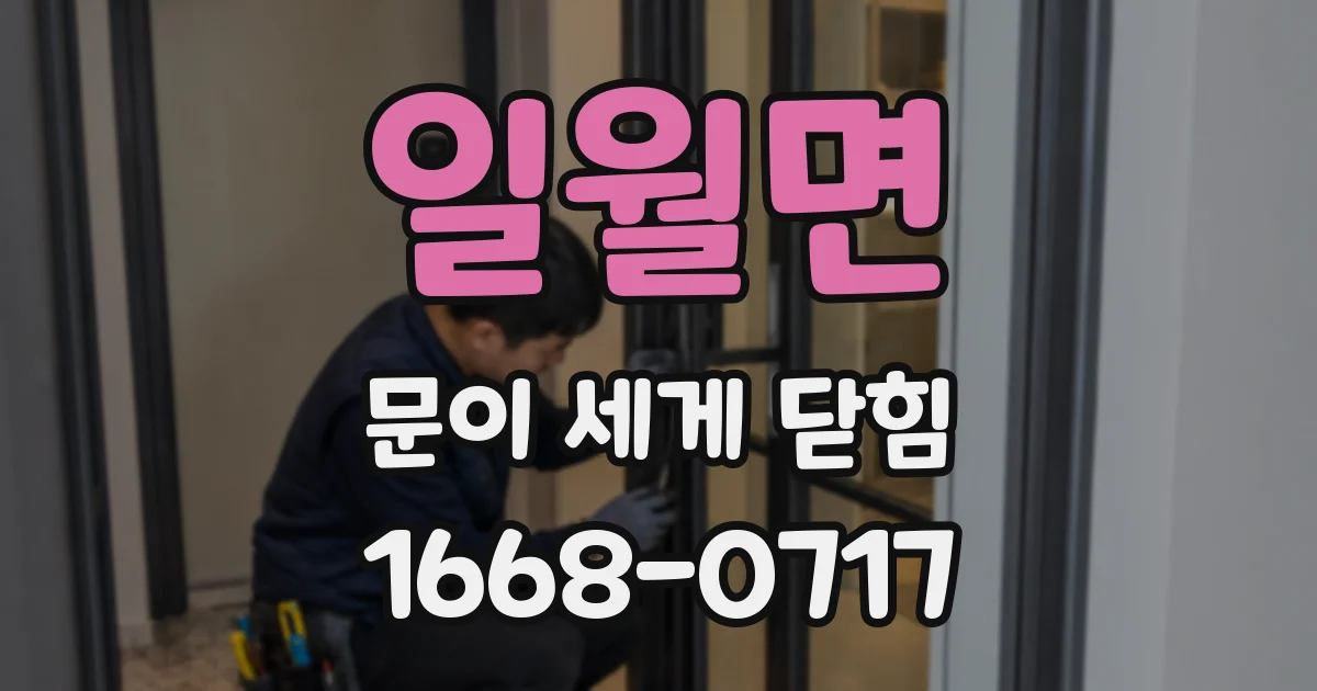 일월면 문이 세게 닫힘