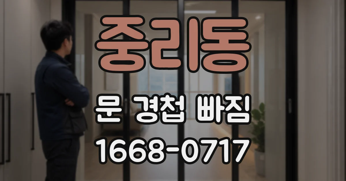 중리동 문 경첩 빠짐