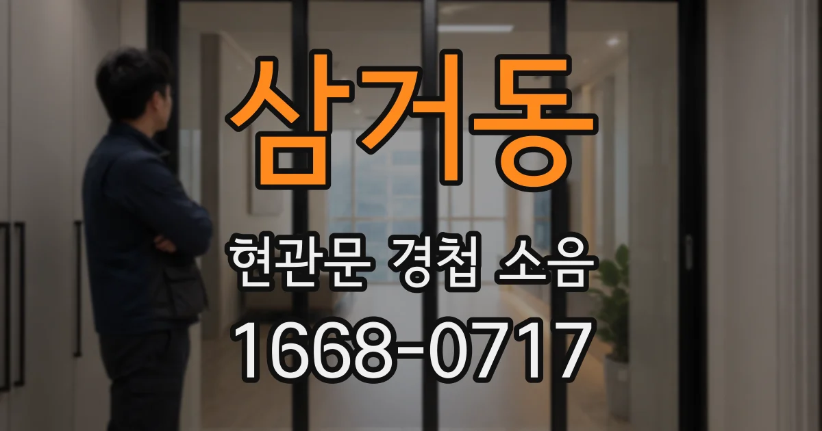 삼거동 현관문 경첩 소음