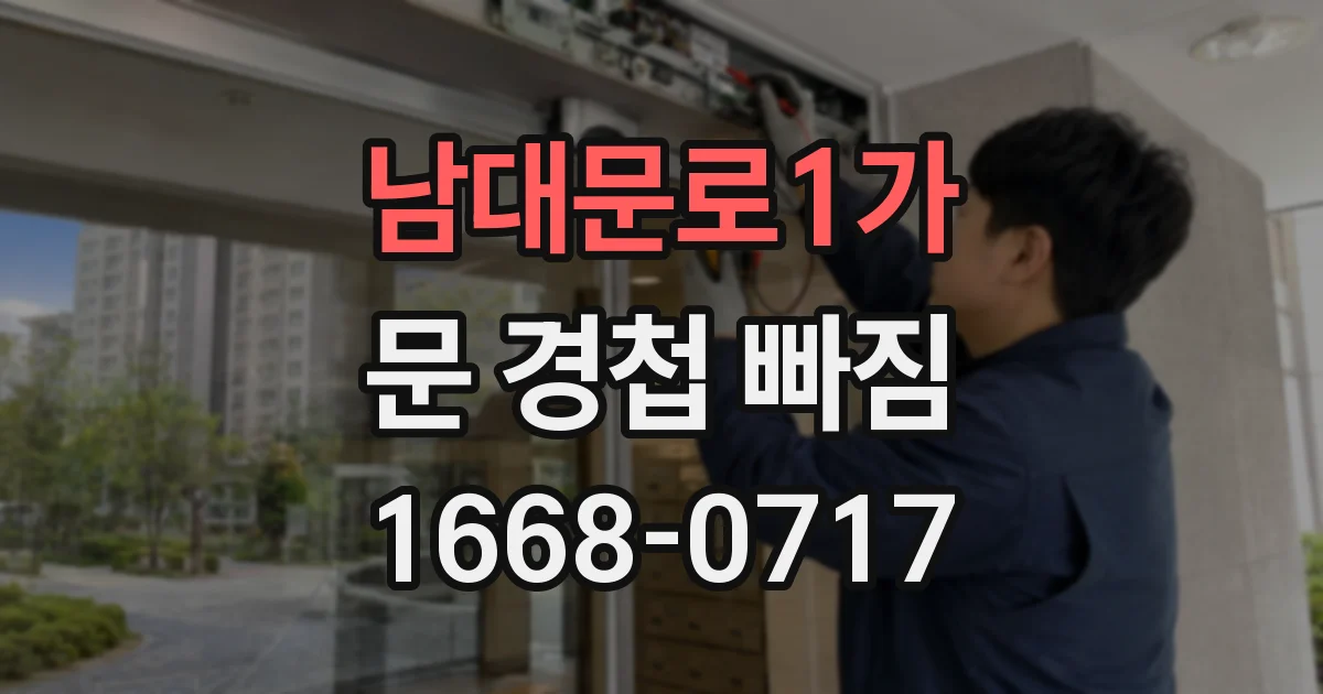 남대문로1가 문 경첩 빠짐