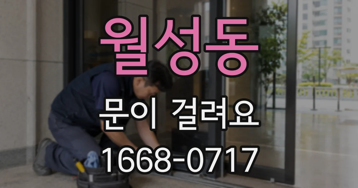 월성동 문이 걸려요