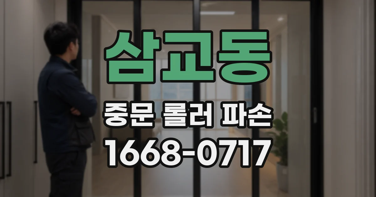 삼교동 중문 롤러 파손
