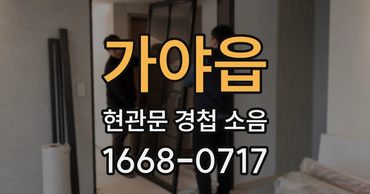 가야읍 현관문 경첩 소음