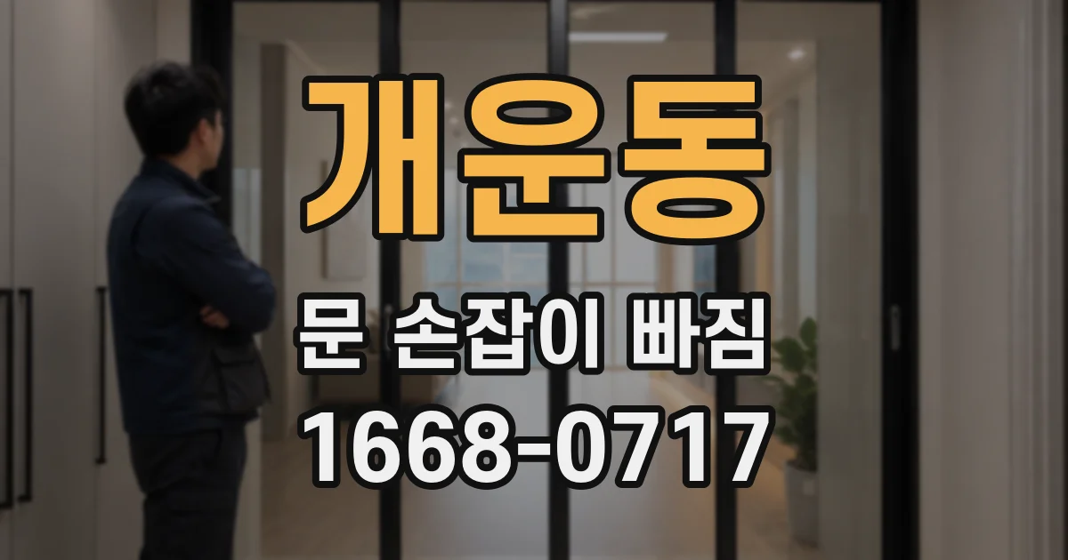 개운동 문 손잡이 빠짐