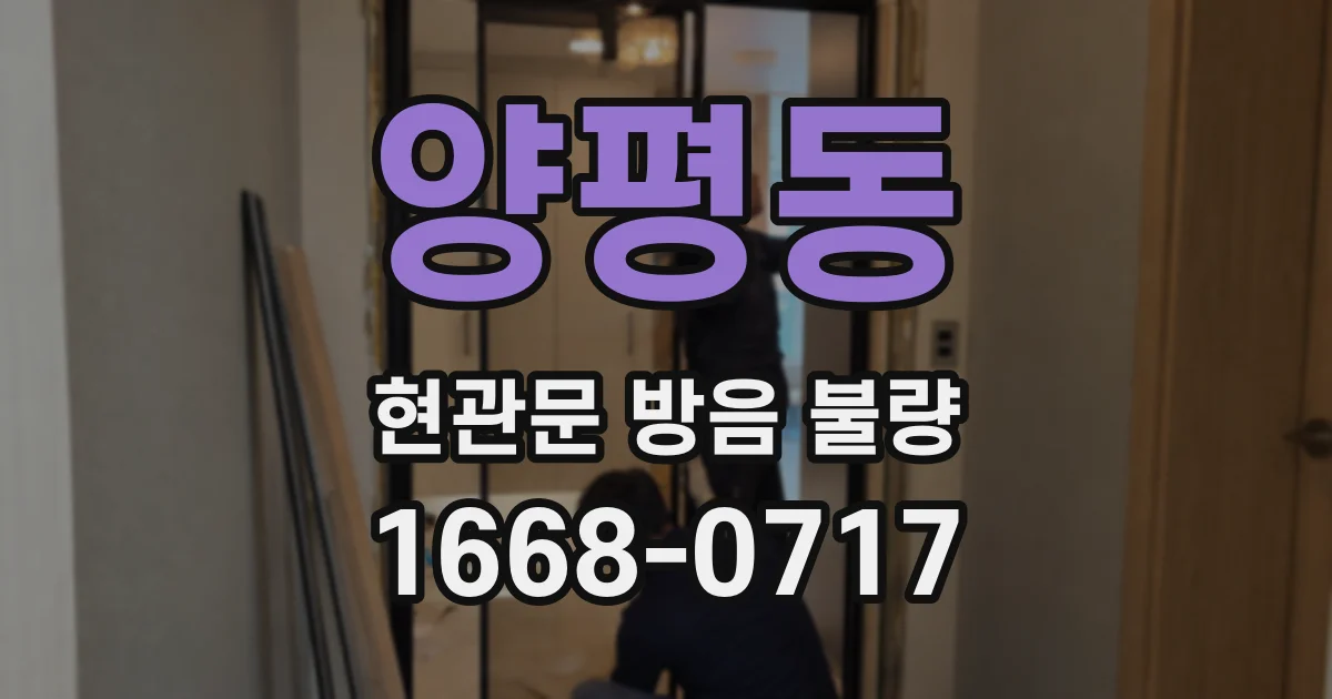 양평동 현관문 방음 불량