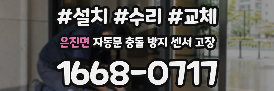 은진면 자동문 충돌 방지 센서 고장