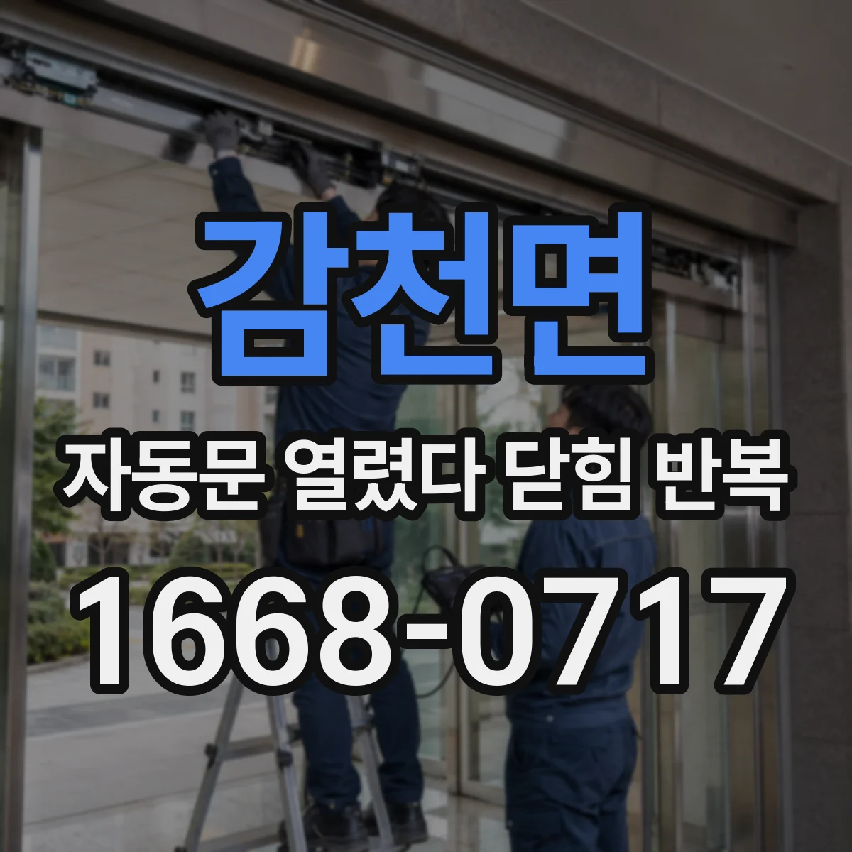 감천면 자동문 열렸다 닫힘 반복