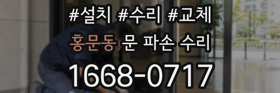 홍문동 문 파손 수리