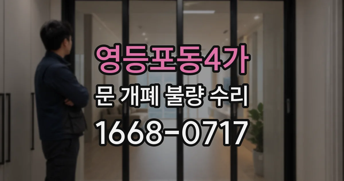 영등포동4가 문 개폐 불량 수리