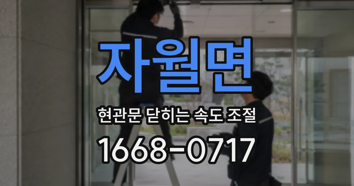 자월면 현관문 닫히는 속도 조절