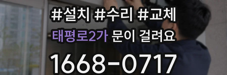 태평로2가 문이 걸려요
