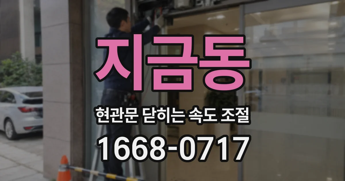 지금동 현관문 닫히는 속도 조절