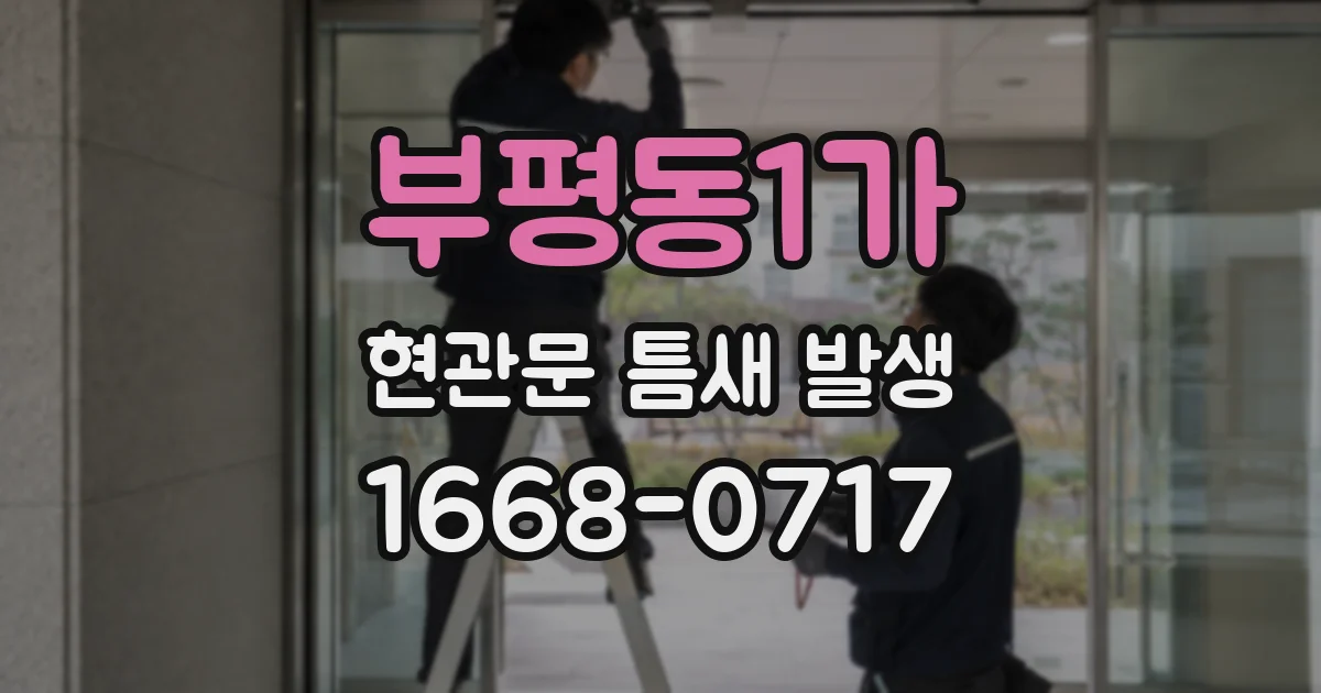부평동1가 현관문 틈새 발생