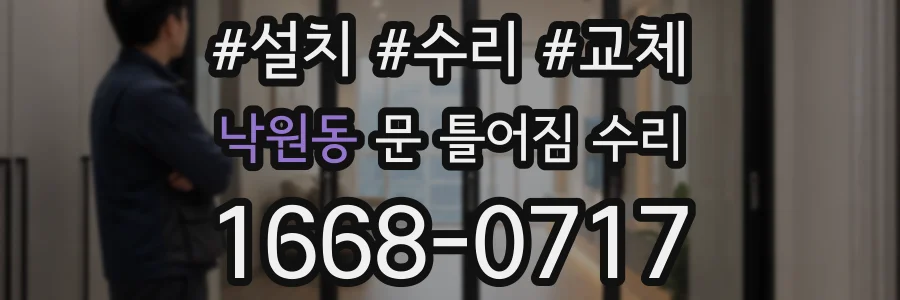 낙원동 문 틀어짐 수리