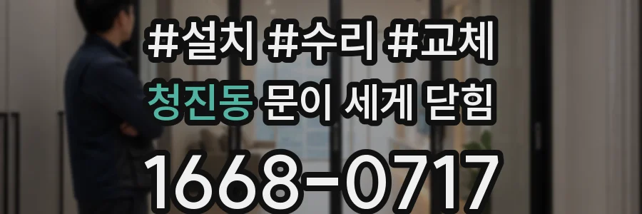 청진동 문이 세게 닫힘
