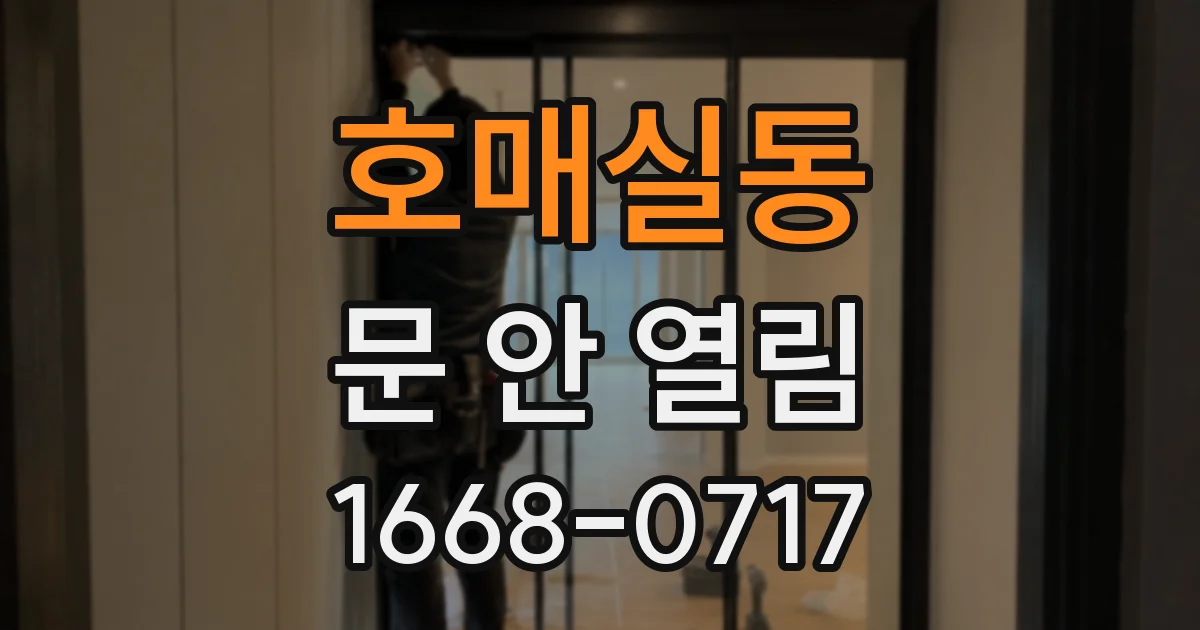 호매실동 문 안 열림