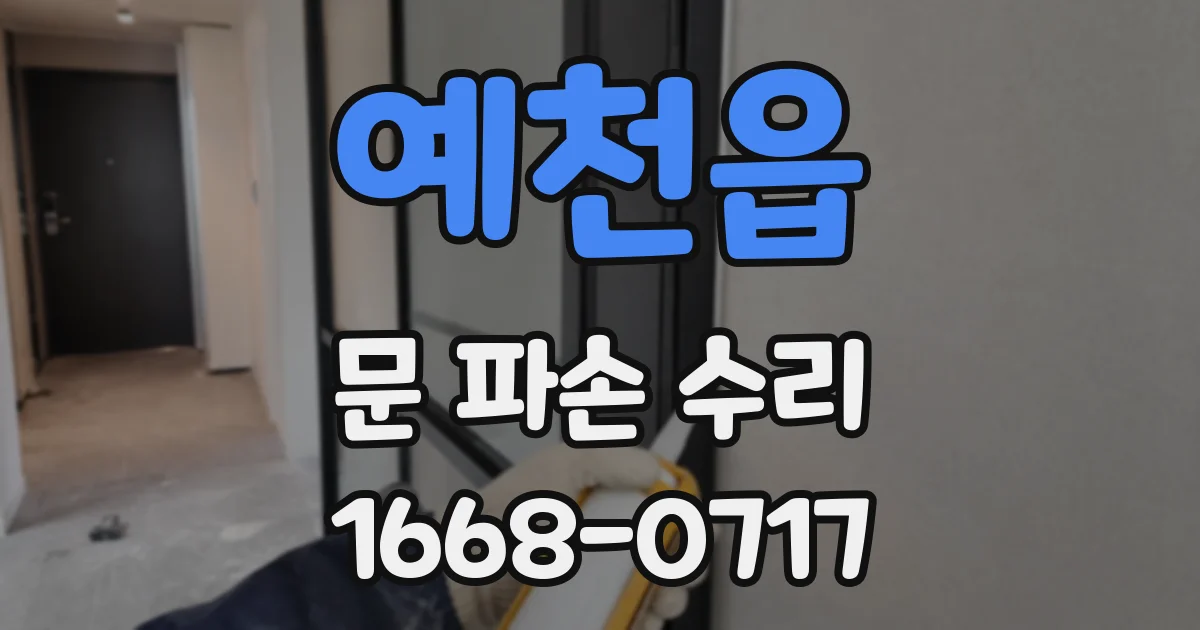 예천읍 문 파손 수리