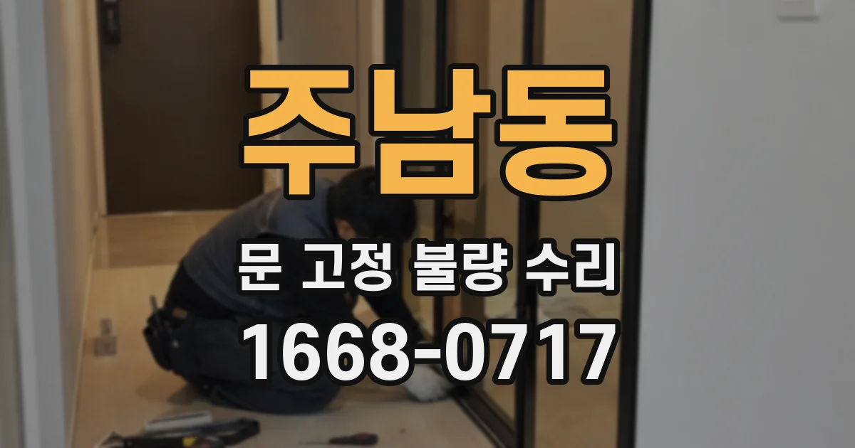 주남동 문 고정 불량 수리