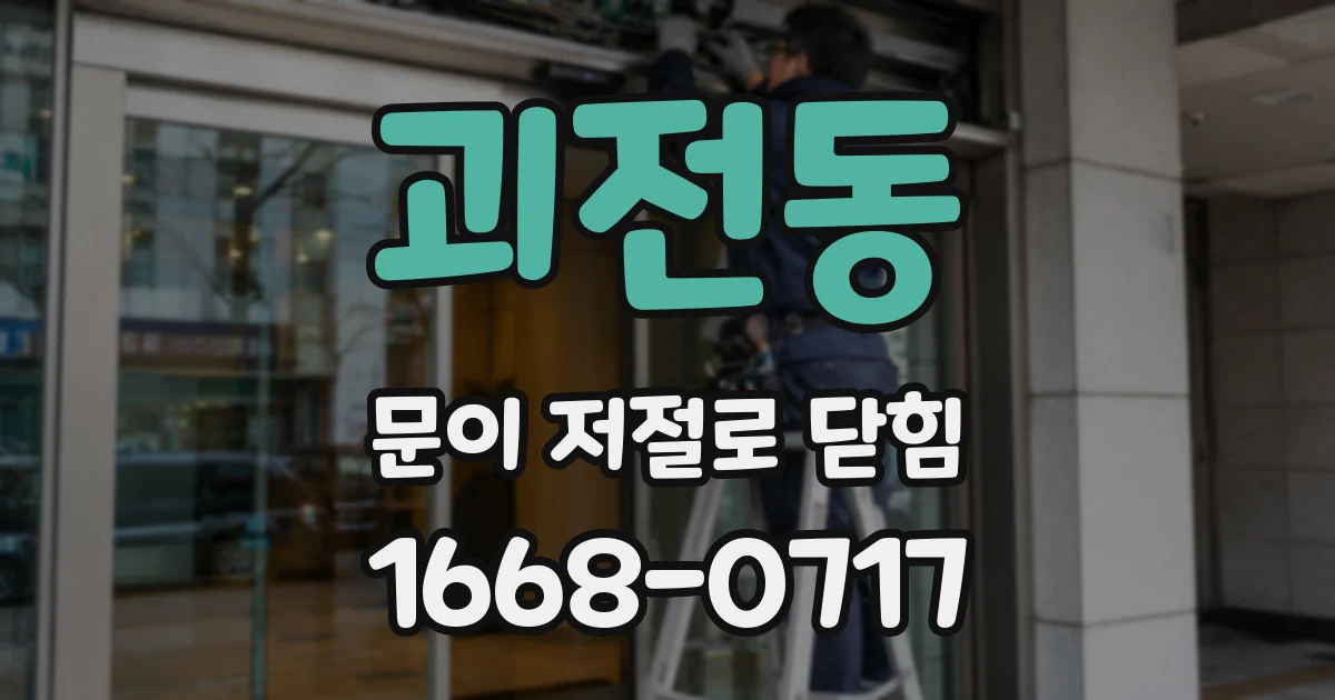 괴전동 문이 저절로 닫힘