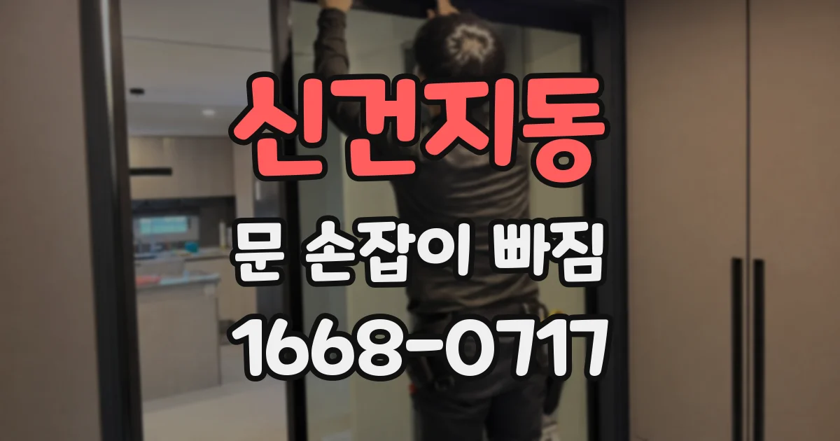 신건지동 문 손잡이 빠짐