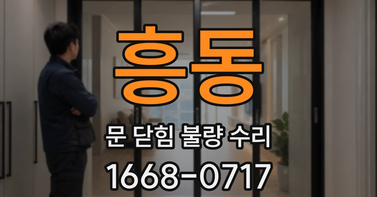 흥동 문 닫힘 불량 수리