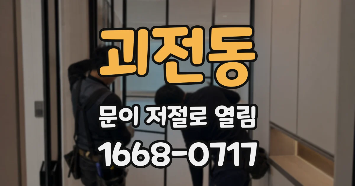 괴전동 문이 저절로 열림