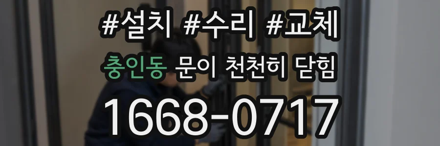 충인동 문이 천천히 닫힘