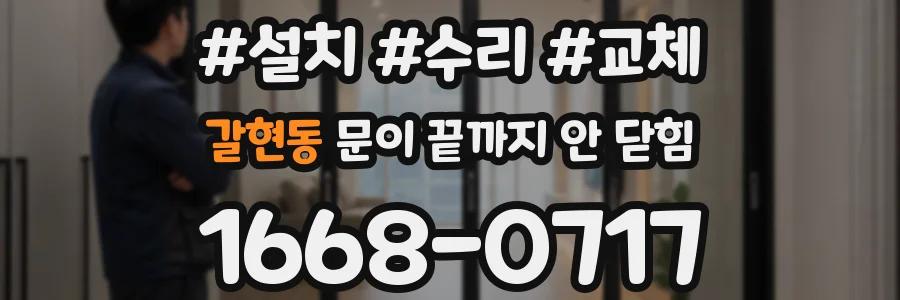 갈현동 문이 끝까지 안 닫힘