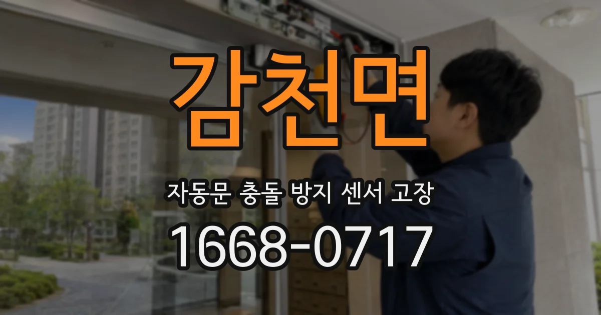 감천면 자동문 충돌 방지 센서 고장